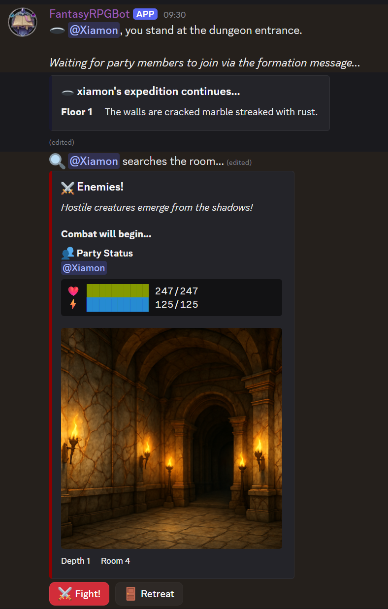 Dungeon Battle Start